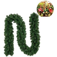 Picture of Plain Artificial Garlands for Christmas Decoration, Green, 3 m