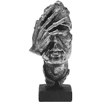 Picture of Dubai Vintage - ''No see'' Face Statue, Silver