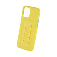 Picture of iPhone 12 Pro Max Hard Back Case with Finger Holder, 6.7 inch, Yellow