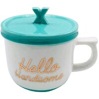 Picture of Hello Handsome Ceramic Cup with Lid, Multi Color