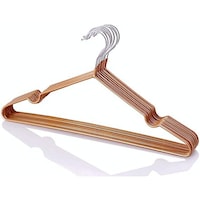 Picture of Iknow Adult Non-Slip Metal Hanger, Gold - Set Of 10