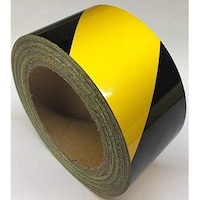 Picture of ZL Caution Barrier Warning Sticky Tapes, Black & Yellow - 2 x 25m