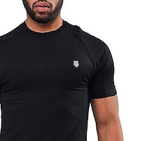 Picture of K- Swiss Men Slim Fit Short Sleeve Sport T-Shirt, Black