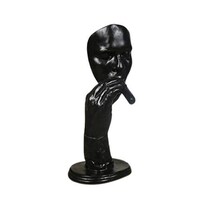 Picture of A Man Smoking Cigar Face Statue, Black