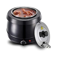 Picture of Stainless Steel Electric Soup Warmer, Black, 10L