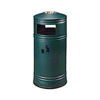 Picture of Outdoor Trash Cans Bins Vintage Metal Trash Can