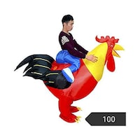Picture of Rooster Chicken Big Cock Blow up Inflatable Cosplay Suit, Adult