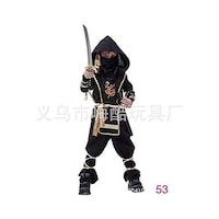 Picture of Boy Ninja Cosplay Costume, Black, 7-Piece Suit