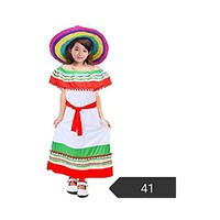Picture of Girls Mexican Cosplay Costume Colorful Dress