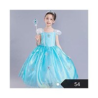 Picture of Princess Elsa Dress Costume for Ages 3-10, Blue