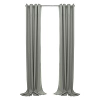 Picture of Family Friends 70% Blackout Curtain, TS8927-12, Light Grey, Pair of 2 Pieces