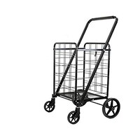 Picture of Heavy Duty Portable Folding Shopping Cart, Black