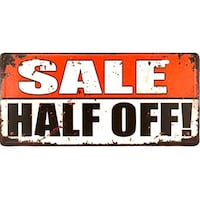 Picture of Sale Half Off Retro Metal Plate Tin Sign
