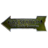 Picture of Gas Station Vintage Arrow Irregular Tin Sign
