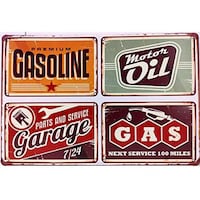 Picture of Gas Stations and Car Service Vintage Tin Sign