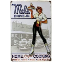 Picture of Mels Drive-In Sexy Girl Tin Sign Metal Plaque