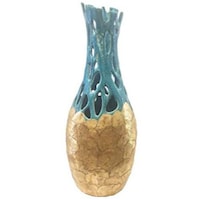 Picture of Dubai Vintage Handmade Ceramic Flower Vase, Blue