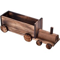 Picture of Yatai Wooden Vehicle Shaped Flower Vase