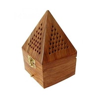 Picture of Pyramid Shaped Incense Burner, Brown