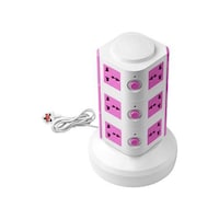 Picture of 3-Layer Vertical Power Extension Socket, Pink