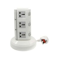 Picture of 3-Layer Multi Power Plug, White & Grey