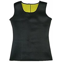 Picture of Redu Neoprene Men Vest Shirt Body Slimming Undershirt Shaper, Black