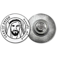 Picture of 100 Year Sheikh Zayed Bin Sultan 2018 Metal Badge, White