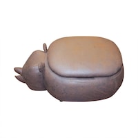 Picture of Rhinoceros Shaped Sofa Chair with Storage Box, Brown