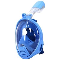 Picture of Anti Leak Snorkel Diving Full Face Mask with Action Camera for Kids,S/M,Blue