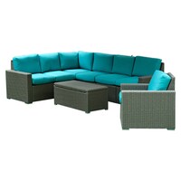 Picture of Swin Outdoor Garden Rattan 7 Seater Sofa Set With Cushion Storage, HO426-SF