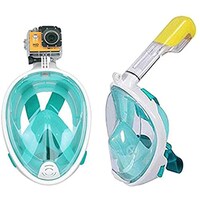 Picture of Anti Fog Detachable Dry Snorkeling Full Face Mask Set, Green, M