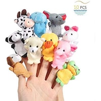 Picture of Cute Plush Animal Finger Puppets Set, 10Pcs