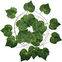 Picture of Artificial Ivy Vine Leaf Garland Plants for Home Décor, Green, 12 pcs