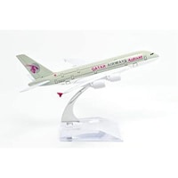 Picture of Qatar Airways Model Metal Airplane Toy, A380, 16cm