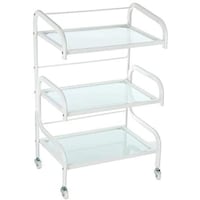Picture of 3-Layer Professional Salon Trolley, White