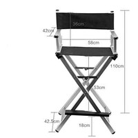Picture of Makeup Trolley Bag Stand and High Chair, Black
