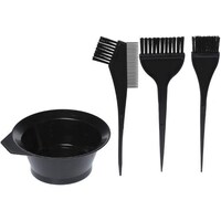 Picture of PF-040 Hair Dye Brush and Applicator Bowl Kit, Black, 4 pcs