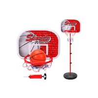 Picture of Adjustable Basketball Court Hoop with Stand, Multi Colour