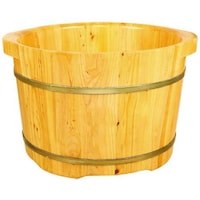 Picture of Solid Cedar Wood Foot Tub Pedicure Barrels, Small