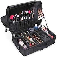 Picture of 3 Layers Large Capacity Cosmetic Organizer Case, Black
