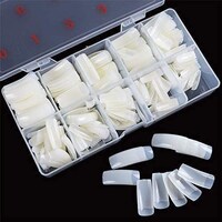 Picture of Viya Acrylic False Artificial Half Tip Nails with Box, 500 pcs