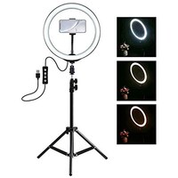 Picture of LED 3 Dimmable Light Modes Ring Light Mobile Tripod Stand, 10 Inch