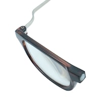 Picture of +2.00 magnetic hanging neck reading glasses ,Portable unisex TR90 telescopic headstock Brown
