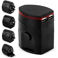 Picture of Universal Travel Power Plug Adapter Safety Lock, Black