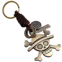 Picture of Vintage Braided Alloy Skull Keychain