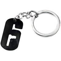 Picture of Rainbow Six Number 6 Stainless Steel Keychain, Black