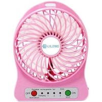 Picture of Lithium Battery Portable USB Mini 3 Gear Rechargeable Desk Fan, Pink