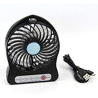 Picture of Portable USB Mini 3 Gear Rechargeable Desk Fan, Black