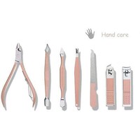 Picture of Stainless Steel Manicure Nail Clipper Set, 18pcs, Rose Gold