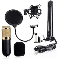 Picture of Condenser Sound Recording Shock Mount Microphone Set, BM800, Black